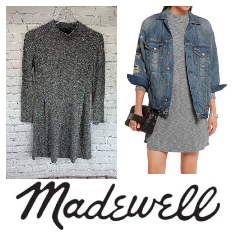 Madewell Cityblock Mock Neck Shift Dress